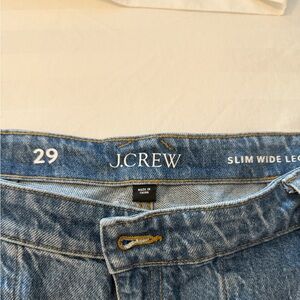 J.Crew Blue Denim Wide Leg Pants